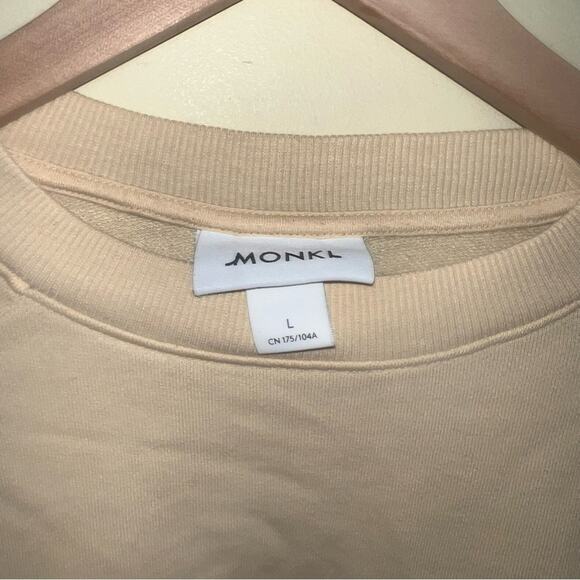 MONKI yellow/beige cropped crewneck L - Picture 4 of 4